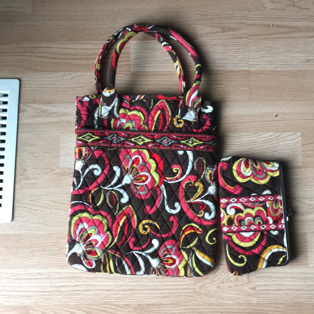 Vera bradley bag with matching clutch